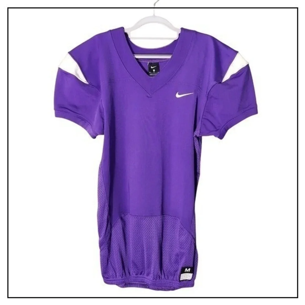 Nike Training‎ Jersey Men Medium Purple Padded Football Short Sleeve Athletic